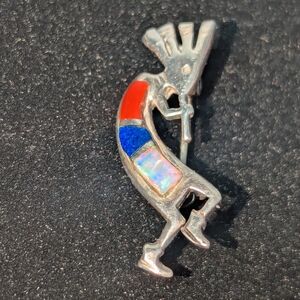 Southwestern  Kokopelli Silver Brooch/Pin Vintage